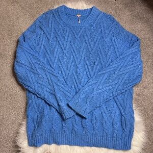 free people cable knit oversized weater